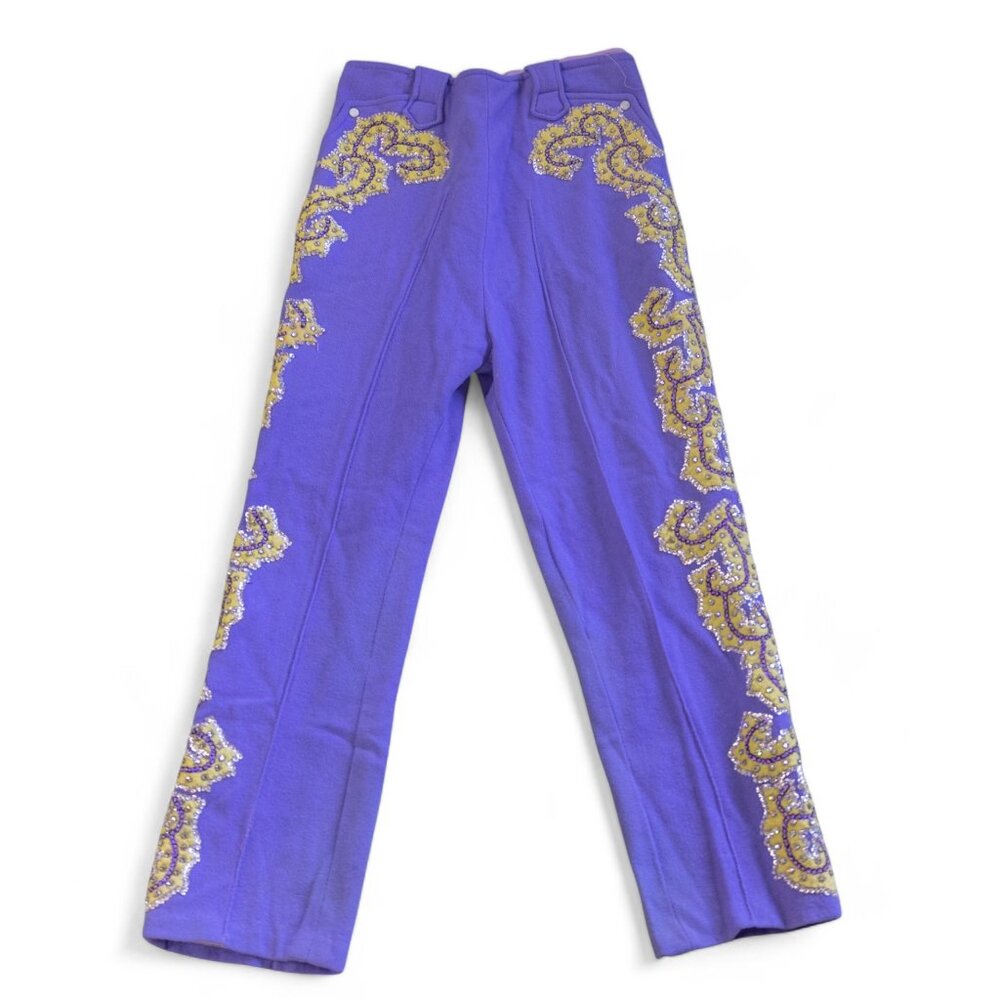 Vintage 1950s Rodeo Queen Western Suit – Custom Purple & Gold Sequin - Picture 8 of 17